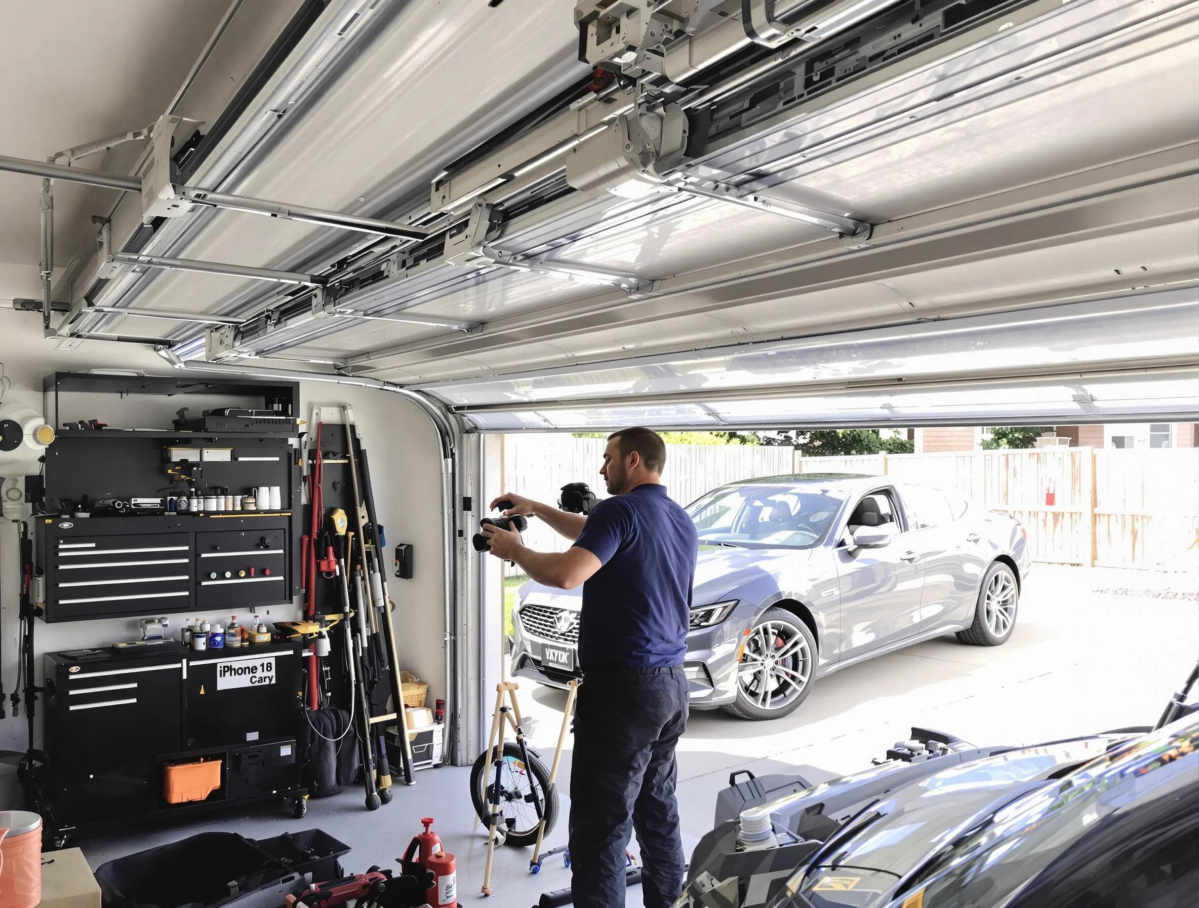 Dacono Garage Door Repair technician fixing noisy garage door in Dacono