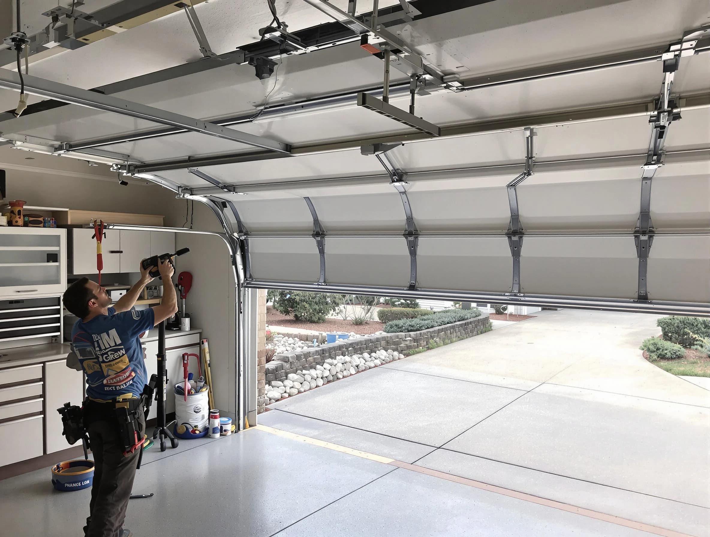 Garage door track repair service by Dacono Garage Door Repair in Dacono