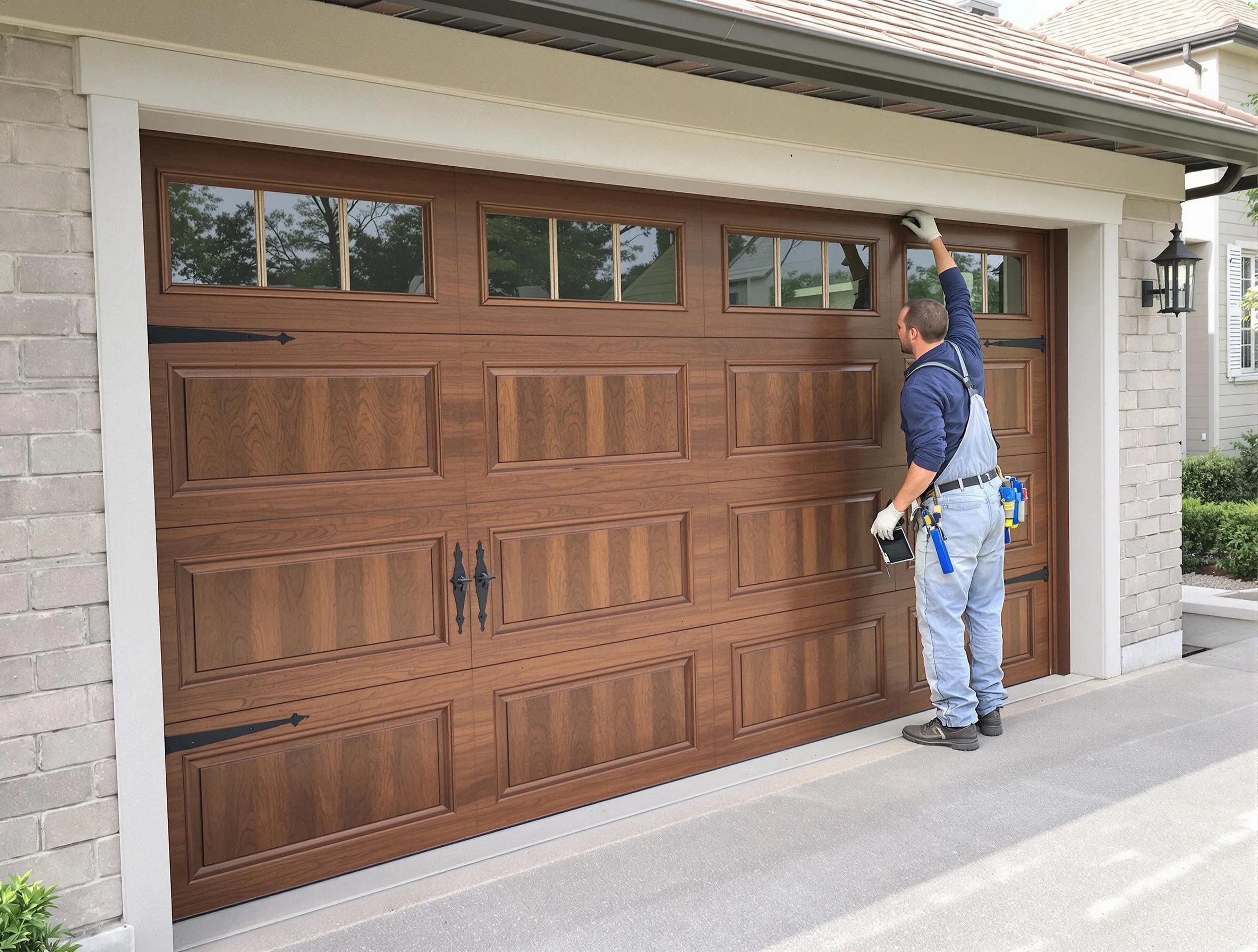 Custom garage door showcase by Dacono Garage Door Repair in Dacono